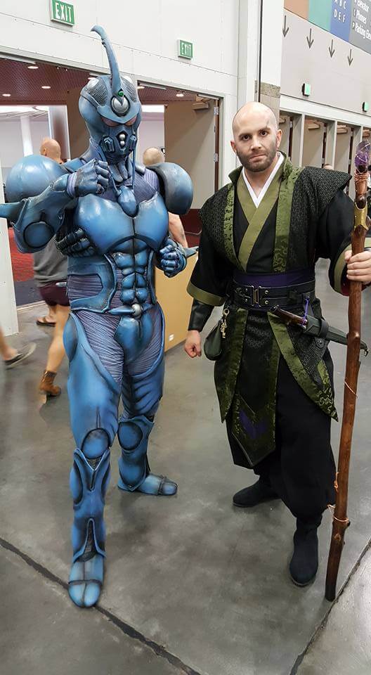 Nevin Stoltz with Guyver at Rose City Comicon